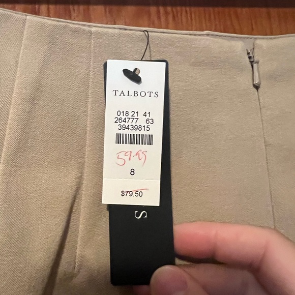 Talbots NWT Women’s Tan Skirt Size 8 - Picture 3 of 4